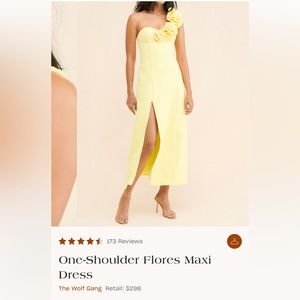 Free People / The Wolf Gang - one shoulder Flores Maxi Dress